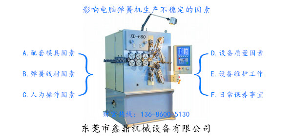 影響電腦彈簧機生產(chǎn)不穩(wěn)定的因素